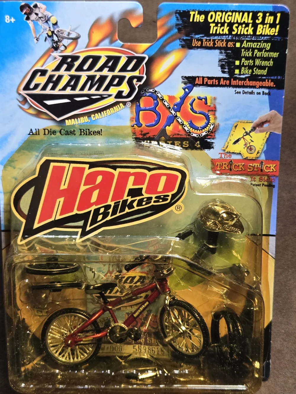 Vintage 1999 Road Champs BXS Series 4 Haro Bikes BMX Diecast Finger Bike New